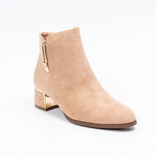 Shadow Charm - Khaki Dusk Zipper Boots