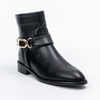 Opal Grace - Black Modern Belted Boots