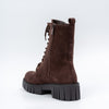 Sassy Suede - Brown Lace-Up Boots