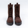 Sassy Suede - Brown Lace-Up Boots