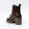 Raven Trail - Coffee Chunky Lace-Up Boots
