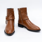 Opal Grace - Brown Modern Belted Boots - view 4