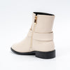 Opal Grace - White Modern Belted Boots
