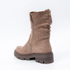 Gold Bear Charm - Khaki Suede Boots