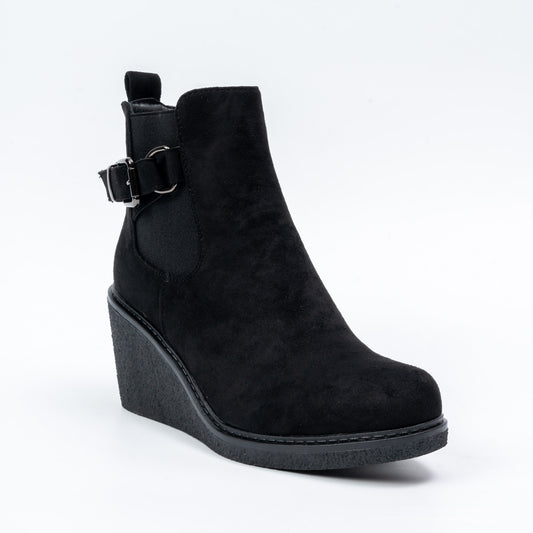Timeless Wedge -Black Casual Boots