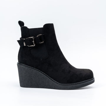 Timeless Wedge -Black Casual Boots