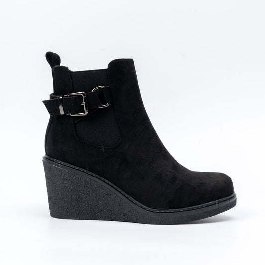 Timeless Wedge -Black Casual Boots