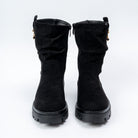 Gold Bear Charm - Black Suede Boots - view 3