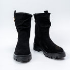 Gold Bear Charm - Black Suede Boots - view 4