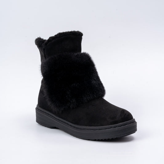 Brazilian Bliss - Black Faux Fur Boots