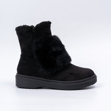 Brazilian Bliss - Black Faux Fur Boots