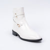 Never Fade - White Patent Ankle Boots