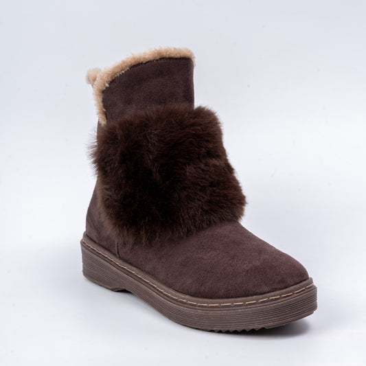 Brazilian Bliss - Coffee Faux Fur Boots