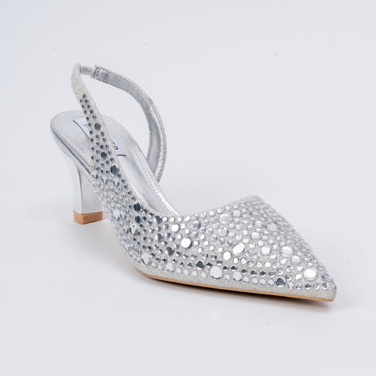 Reflect Your Aura - Silver Partywear Heels