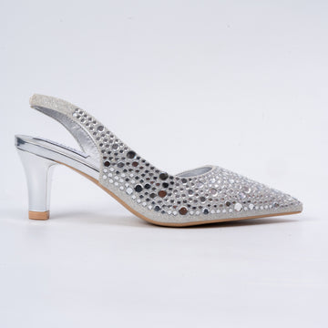 Reflect Your Aura - Silver Partywear Heels