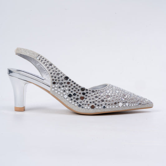 Reflect Your Aura - Silver Partywear Heels