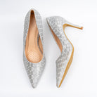 Pretty Posh-ible - Silver Partywear Stiletto Heels - view 4