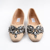 Shine Like A Diamond - Beige Partywear Ballerinas