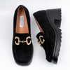None Of Your Business - Black Block Heel Loafers
