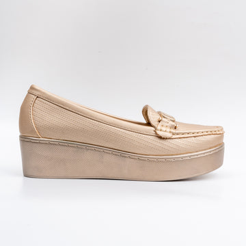 Boss Babe - Gold Partywear Loafers