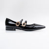 Pinterest Coded - Black Block Heel Ballerinas