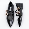 Pinterest Coded - Black Block Heel Ballerinas
