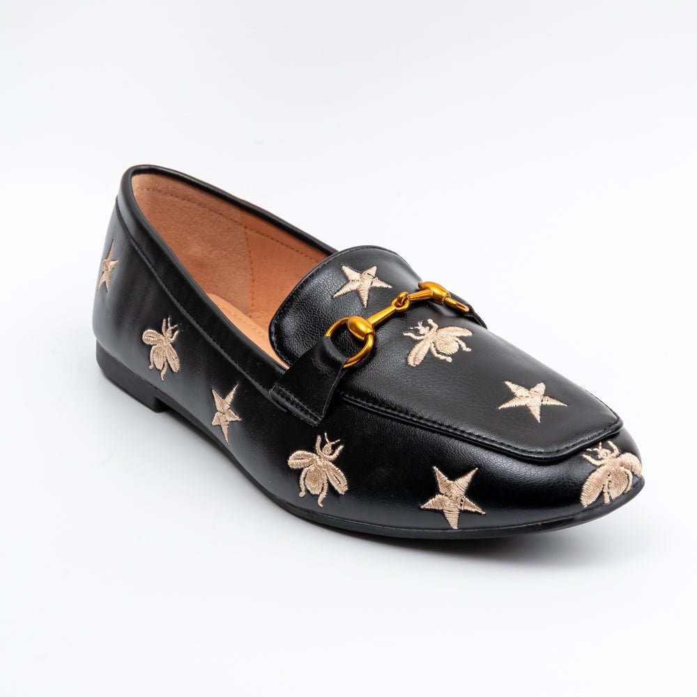 Bees & Stars - Black Everyday Loafers - view 2