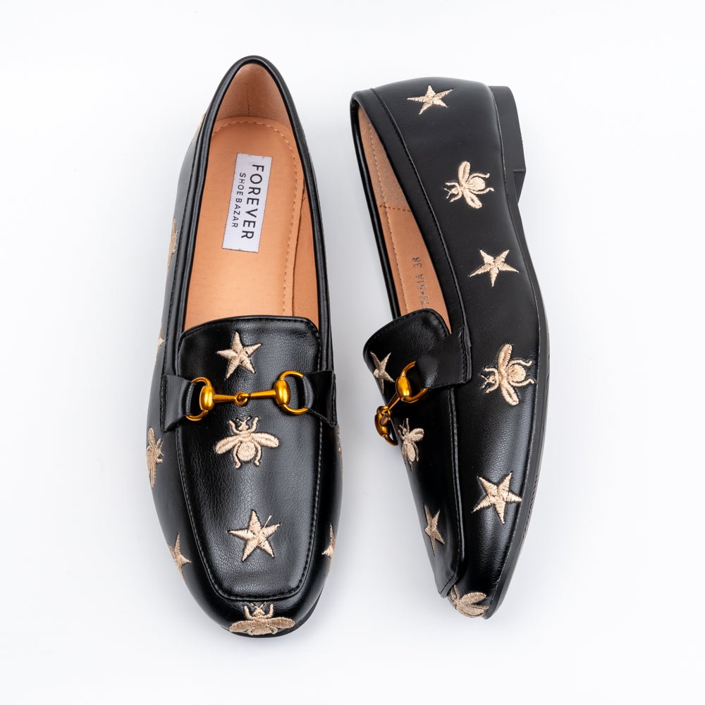 Bees & Stars - Black Everyday Loafers - view 3