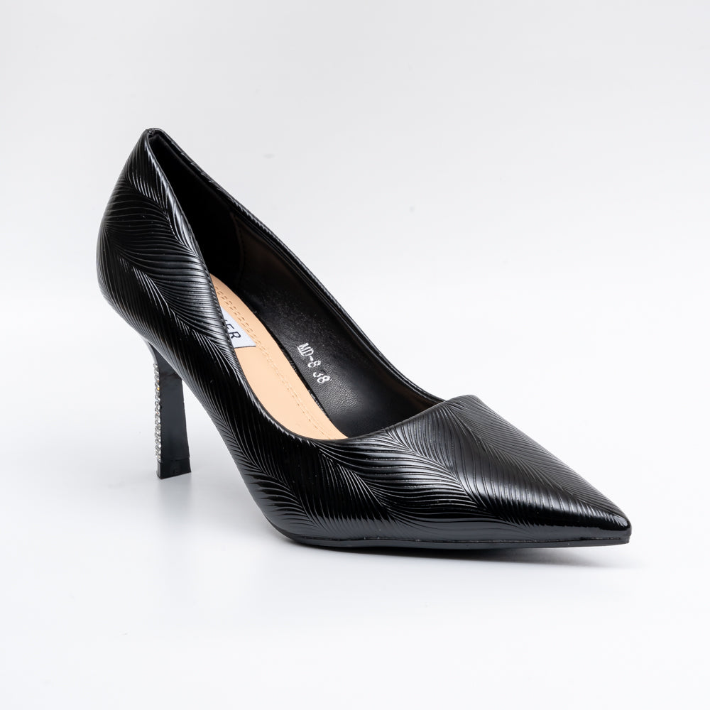 Simply Standout - Black Pencil Heel Pumps - view 3