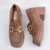 None Of Your Business - Brown Block Heel Loafers