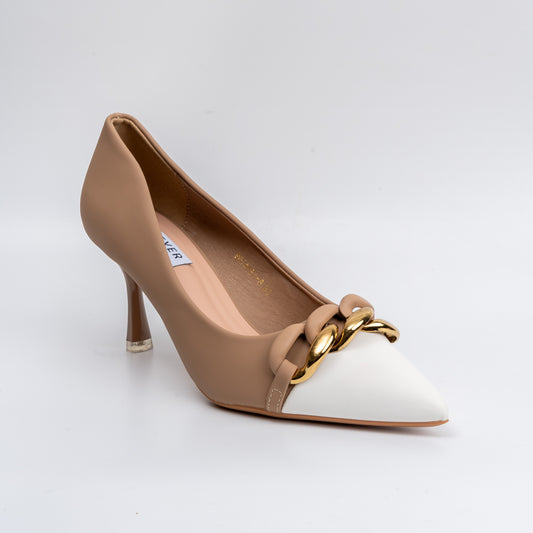 Heel You Later - Beige Partywear Heels