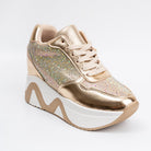 Rock The Party - Gold Partywear Sneakers . - view 3
