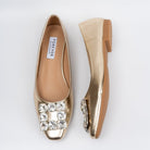 Glistening Aura - Gold Partywear Ballerinas - view 5