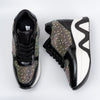Rock The Party - Black Partywear Sneakers with Fancy Upper with Rhinestones