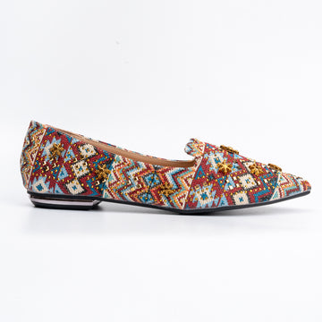 Aztec Lore - Maroon Embellished Ballerina