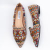 Aztec Lore - Maroon Embellished Ballerina