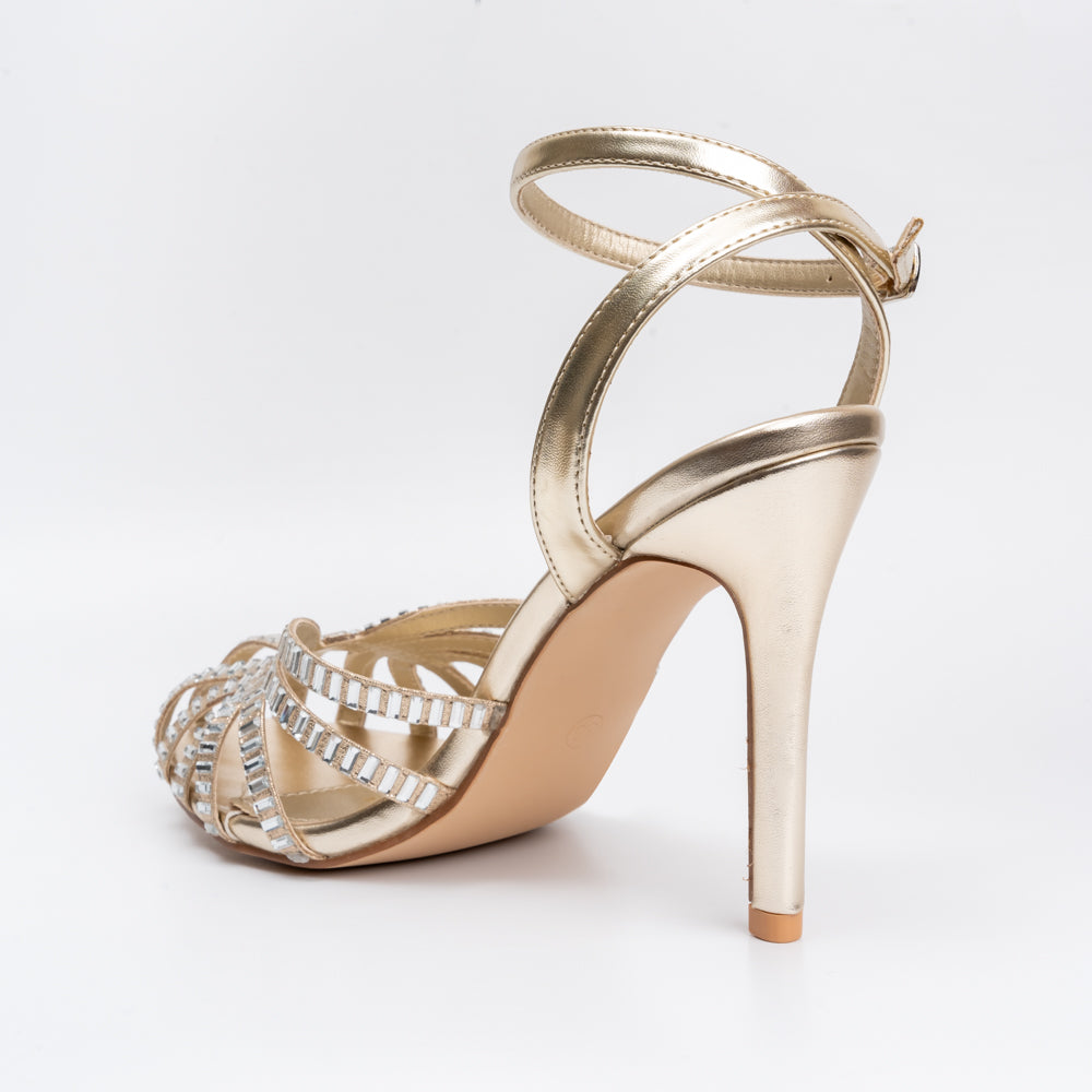 Highly Opinionated - Gold Partywear Heels - view 3