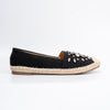 Diamante Flora - Black Embellished Partywear Loafers