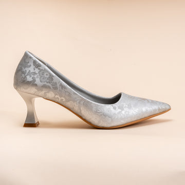 Shiny Nights - Grey Partywear Stiletto Heels