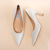 Simply Standout - White Pencil Heel Pumps