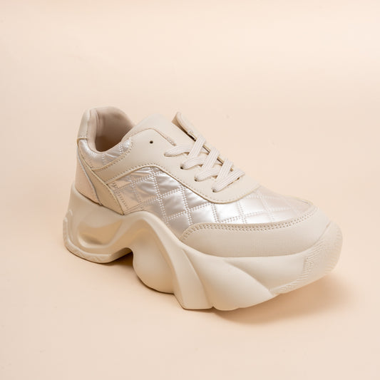 Roll Into Fun - Beige Everyday Sneakers