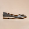 Glistening Aura - Silver Partywear Ballerinas