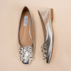 Glistening Aura - Silver Partywear Ballerinas