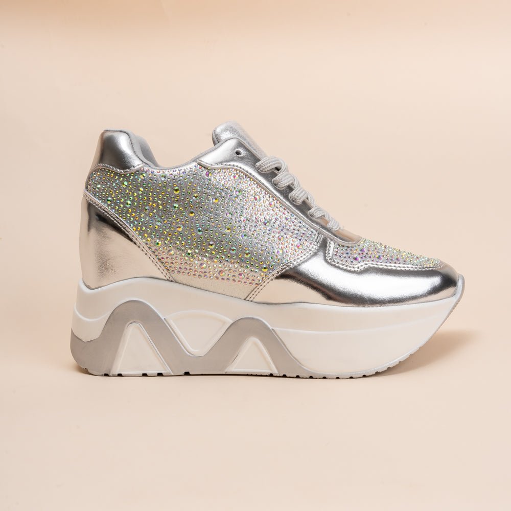 Rock The Party - Silver Partywear Sneakers . - view 2