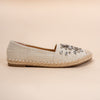 Diamante Flora - Beige Embellished Partywear Loafers