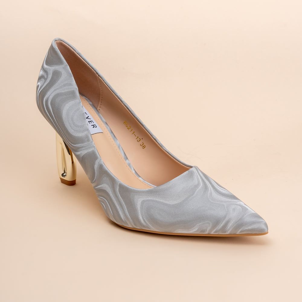 Not Your Usual - Silver Partywear Heels - view 2