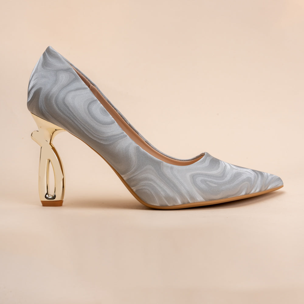 Not Your Usual - Silver Partywear Heels