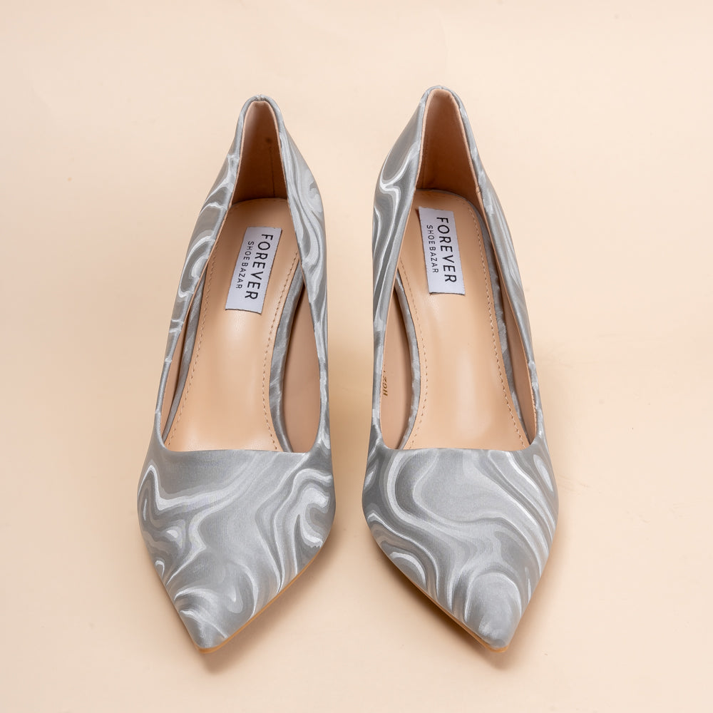 Not Your Usual - Silver Partywear Heels - view 4