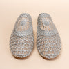 Dear Diana - Silver Crochet Mules