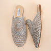 Dear Diana - Silver Crochet Mules